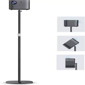 POLESTO 프로젝터 스탠드 바닥 마운트 높이 조절 가능 20 -50 카메라 가정 및 사무실용 웹캠 실외용 360°