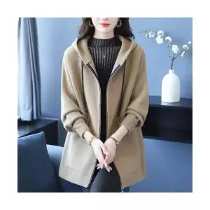 여성용 롱 모직 추동 가디건 중기장 데일룩 카디건 빅사이즈 도톰한 DAOL4