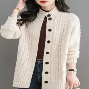 여성 롱 니트 추동 꽈배기 기장 데일룩 카디건 아우터 스타일링 DAOL4