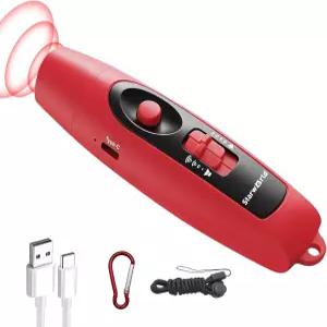 스타월드 충전식 곰 뿔 - 4가지 볼륨 레벨과 3가지 톤을 갖춘 곰을 위한 120dB 전자 에어 혼 0.5마일 청각