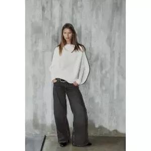 ZARA 볼륨 스트럭처 니트 스웨터 - 화이트