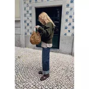 ZARA 소프트 니트 스웨터 - 초록