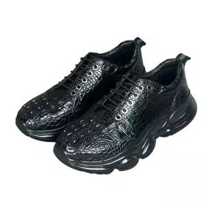 남자 드라이빙 슈즈 가죽 등뼈 운동화 악어 해골