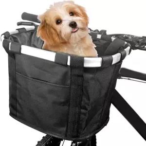 베이즈선 자전거 바구니 반려동물 운반용 반려견 앞 여성 피크닉 쇼핑용 탈착식 간편한 설치
