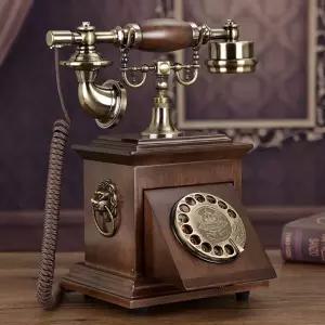 빈티지 전화기 레트로 골동품 장식 유선 옛날 클래식 인테리어 앤틱