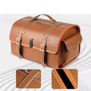 오토바이 가죽리어백 캐리어 스쿠터 가죽 수납가방 박스