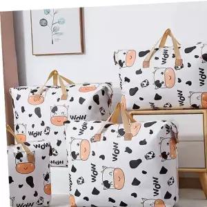 (큰손할인) 젖소 부직포가방 타포린백 가방 옷가방