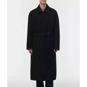 MUSINSA STANDARD 울 블렌드 맥시 발마칸 로브 코트 [블랙] 159855