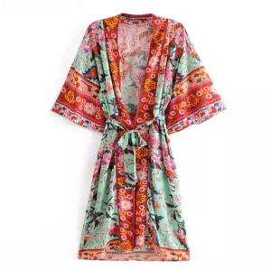 골프가운 여름 에스닉 유카타 반팔 파자마 기모노
