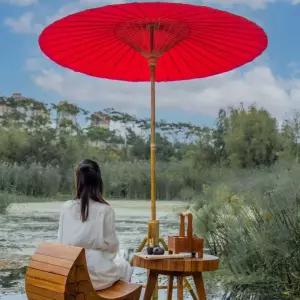 식 풍 파라솔 일식집 실내 차양막 인테리어