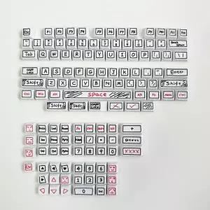 호환  125키 XDA 프로파일 그래피티 테마 키캡 PBT 염료 승화 맞춤형 DIY 키캡 게이밍 식 키보드 MX 스위치