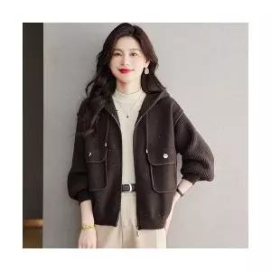 여친 니트 모직 캐주얼 후드 러블리 카디건 맨투맨 가을겨울 티 다올4