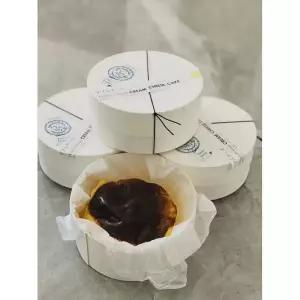 해이프 바스크치즈케이크 포장상자 원형 미니케이크박스 치