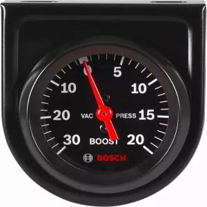 Bosch SP0F000050 스타일 라인 2인치 기계식 진공/부스트 게이지(블랙 다이얼 면 블랙 베젤)