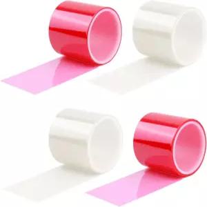 YGDMD 4PCS 16.4피트 × 1.98인치 테일 라이트 테이프 수리 키트용 투명 및 빨간색 자동차 SUV용 자가