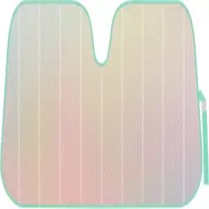 아이리데센트 매트 화이트 전면 윈드실드 선쉐이드-아코디언 접이식 그늘막- 자외선 차단 58 x 27인치