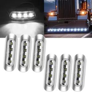 저희 최고의 타원형 트레일러 사이드 마커 6Pcs 3 LED 클리어런스 라이트 트럭 후방 픽업 밴 ATV 트럭용