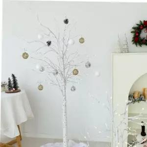 LED크리스마스장식 LED 자작나무 크리스마스 전구 장식 트리 - 210cm