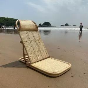 라탄 접이식 휴대용 보조의자 다용도 썬베드 선배드