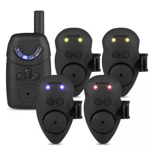 호환  LIXADA 휴대용 케이스 낚시 미끼 알림 세트 낚시 미끼 알람 세트 발광 인디케이터 디지털 알림 키트