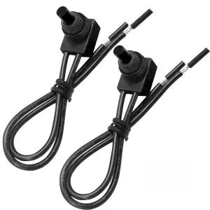 미야야 2팩 푸시 버튼 스위치 ZING 이어 ZE-107S ON-OFF 3A 250VAC/6A 125VAC/2A 라이트 와이어 프레스