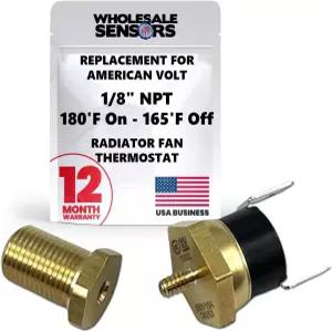 아메리칸 볼트 전기 라디에이터 팬 온도 조절기 교체 12개월 보증 스레드 인 황동 프로브 포함