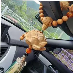 집현관 핸드메이드 수술달린 연꽃 길운 차걸이 이사 선물