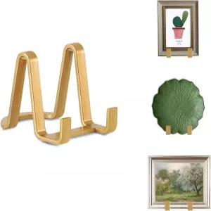 아트리빙 플레이트 스탠드 디스플레이 - 플라스틱 이젤 홀더 액자 사진 장식 접시 테이블탑 아트