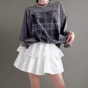 [신상오픈런]여성 시스루 오간자 레이어드 캉캉 미니스커트 (35333642)