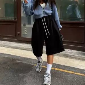 [신상오픈런]버뮤다반바지 스웨트팬츠 아메카지 허리끈 7부 츄리링 (31862587)