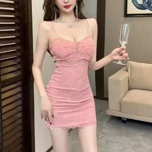 [신상오픈런]레이스 뷔스티에 글램 타이트 파티룩 야시 미니원피스 (28832928)