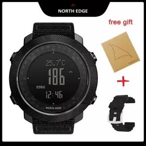 호환  NORTH EDGE APACHE 남성용 스마트 시계 고도계 기압계 나침반 군대 Smartwatch 수영 러닝 시계 방수