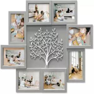 헬로 로라 - 액자 콜라주 대형 벽걸이 사진 우아한 트리 가족 친구를 위한 선물 4x6인치 홈 벽 장식 갤러리