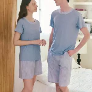 (커플속옷)면선염 스트라이프 반바지VEPS127MW