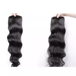 인모 헤어피스 여자부분가발 웨이브 가발 똑딱이 긴머리