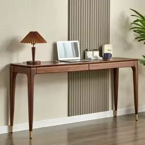 원목 좁고 긴 테이블 콘솔 서랍 화장대 현관 책상 거실 컴퓨터 재태근무책