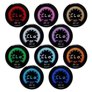 52mm 부스트 수온 오일 온도 볼트 진공 타코미터 EGT 공기 연료 비율 오일 압력 게이지 10 색 자동차 미터