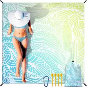 스파키 해변 담요 방수 모래 방지 빠른 건조 매트 여행 캠핑 하이킹을 위한 초대형 야외 피크닉