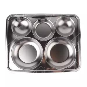 식판 원형3찬 스텐 구내식당 급식실 군대 학교