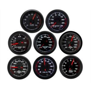 52mm 자동차 수온 오일 온도 오일 압력 게이지 RPM 타코미터 부스트 전압계 EGT 게이지 알람 기능 포함 7색 백라이트