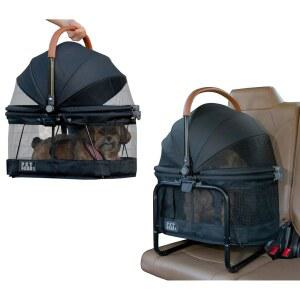 작은 개와 고양이를 위한 부스터 시트 프레임이 있는 펫 기어 No Zip View 360 및 카시트 메쉬 푸시 버튼 입력 도구 필요 없음 O