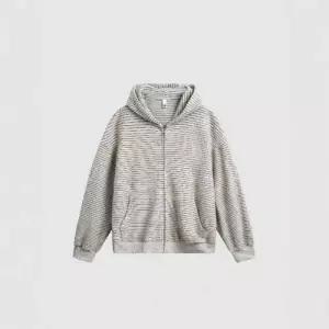 남성용 빈티지 캐주얼 맨투맨 바람 스트라이프 커플 카디건 집업 젠3