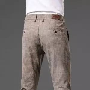 여름 봄가을 논스톱 조거 얇은 체크 슬림 스타일 정장바지 긴바지 남성바지 슬랙스 JEN3