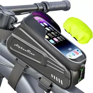 알판티노 자전거 휴대폰 홀더 백 - 방수 하드 케이스 대용량 탑 튜브 전면 프레임 파우치 사이클링 마운트