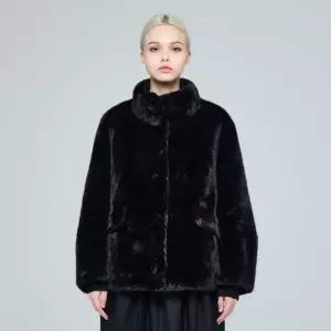 유닛하이넥 페이크 밍크 자켓 UFKWJA46CT