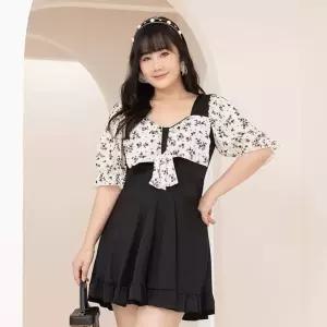 옥뚜브레 여성원피스수영복 끈 수영복 빅사이즈 점프수트 슬림핏 UNO1