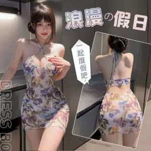 옥뚜브레 망사 투피스 백스커트 수영복 바캉스 여성원피스수영복 분리 백시스루 UNO1