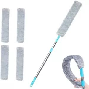 60인치 연장 폴이 있는 접이식 갭 더스터 가전제품 가구 및 좁은 공간을 위한 유연한 극세사 브러시 냉장고