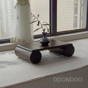 찻상 티테이블 매트 나무 다다미 좌식 거실 모던 인테리어 라운드