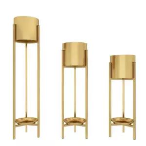 스탠드 인테리어 화분 이동식 인테리어화분받침대 골드